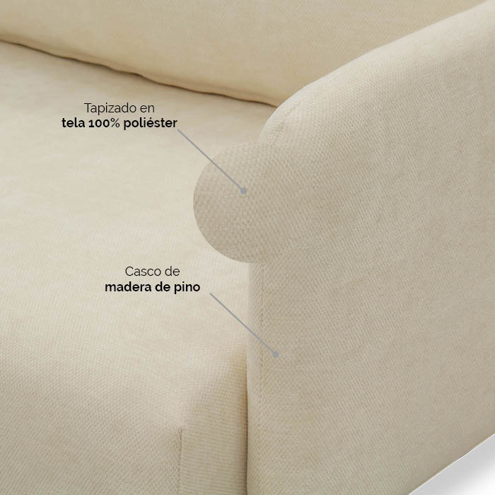 Futon Tela Beige Cire | Sofá Cama y Futones | salas